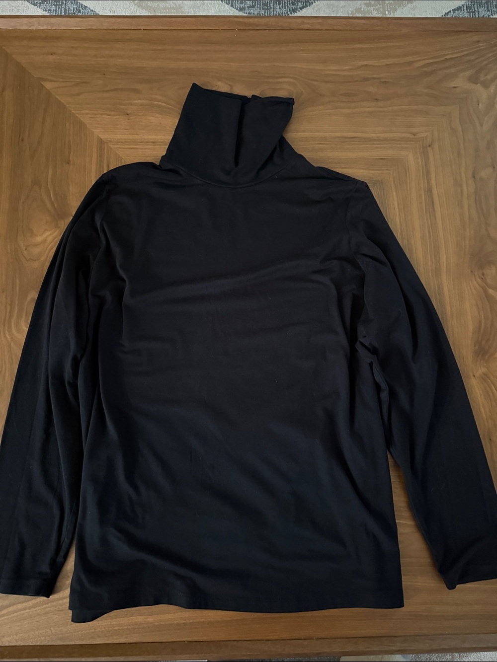 Lands' End Women's Black Turtleneck Top
